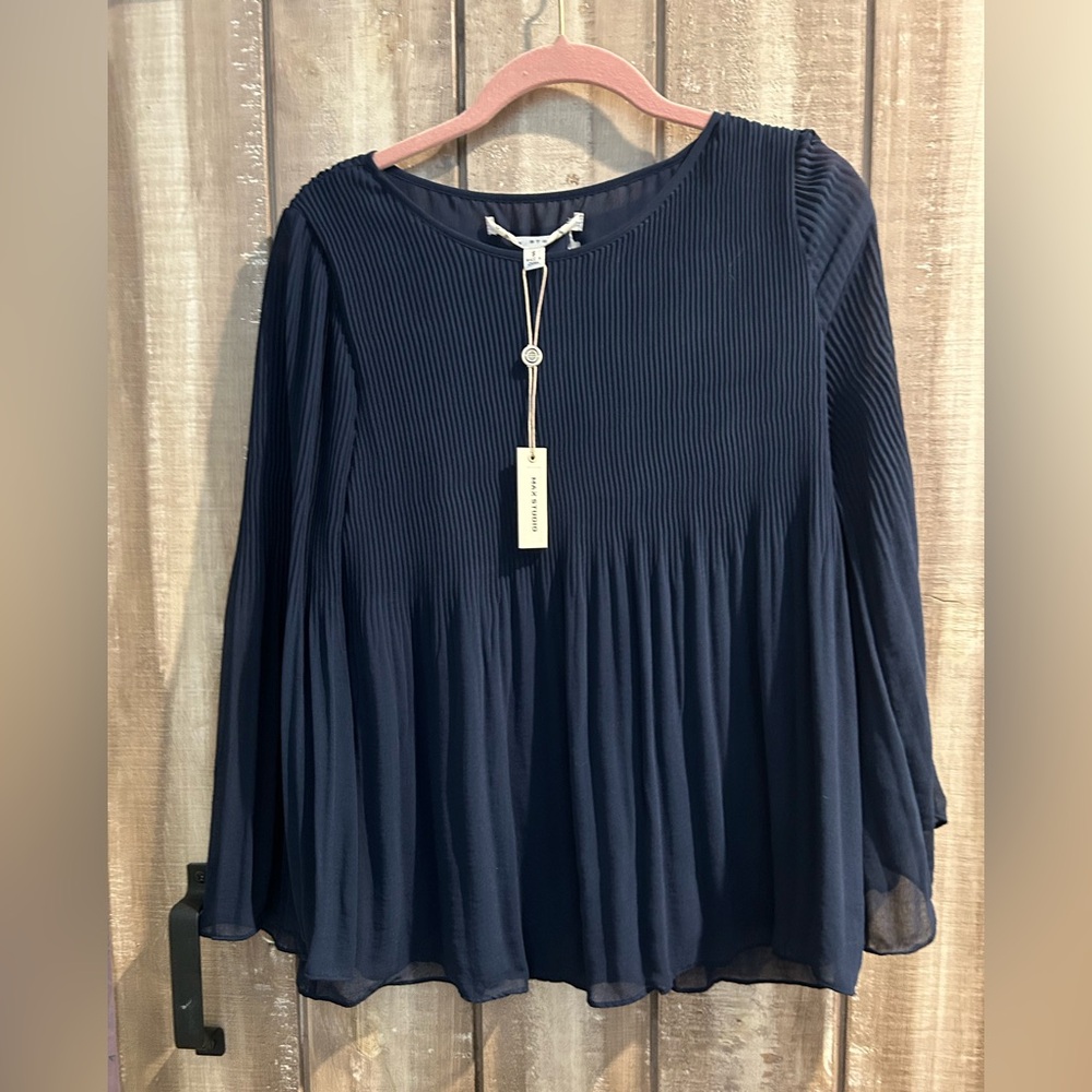 NWT Max Studio pleated swing blouse, M - Picture 5 of 13